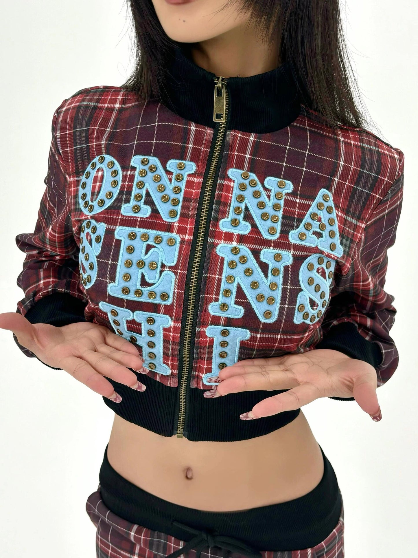 hoodie jacket mini skirt set
