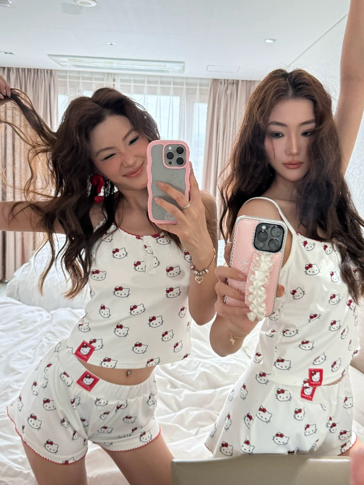 Hellokitty cami shorts pajamas set