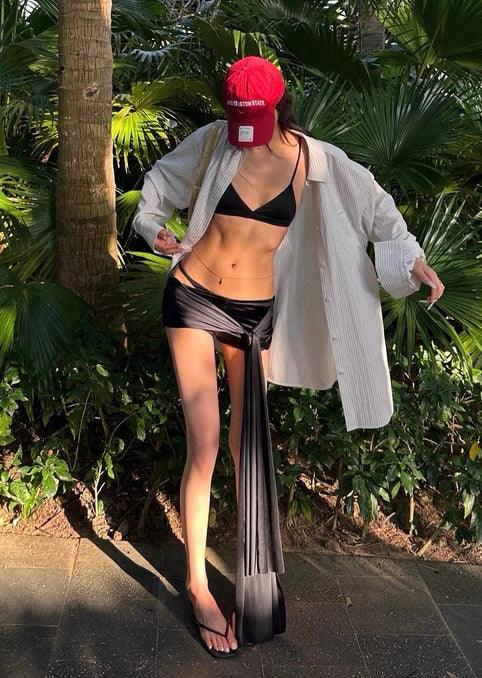 Ribbon mini skirt