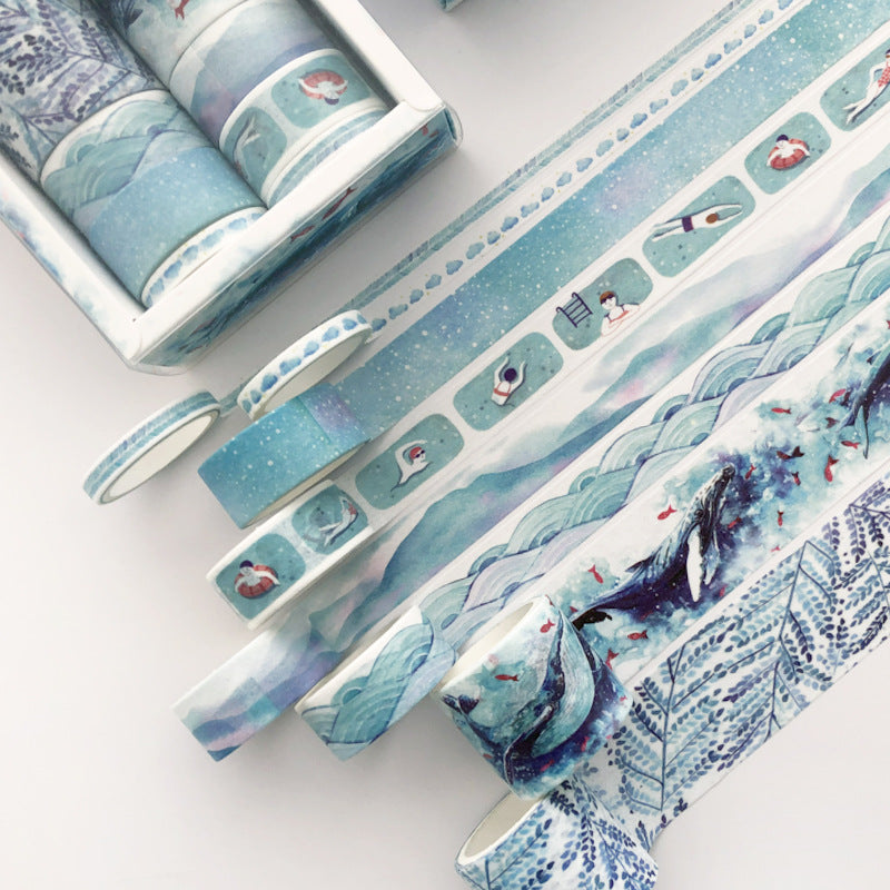 Washi Tape Set - 8 Rolls Plant Cartoon Pattern