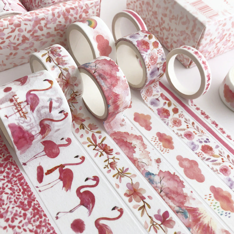 Washi Tape Set - 8 Rolls Plant Cartoon Pattern