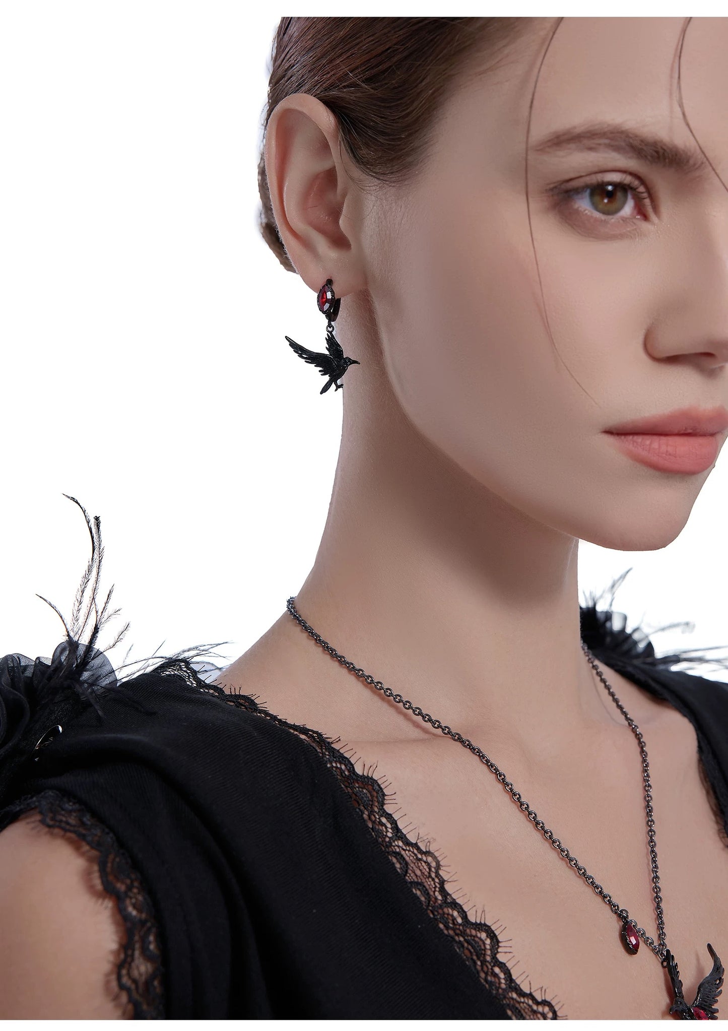 Qin Che Crow Earings