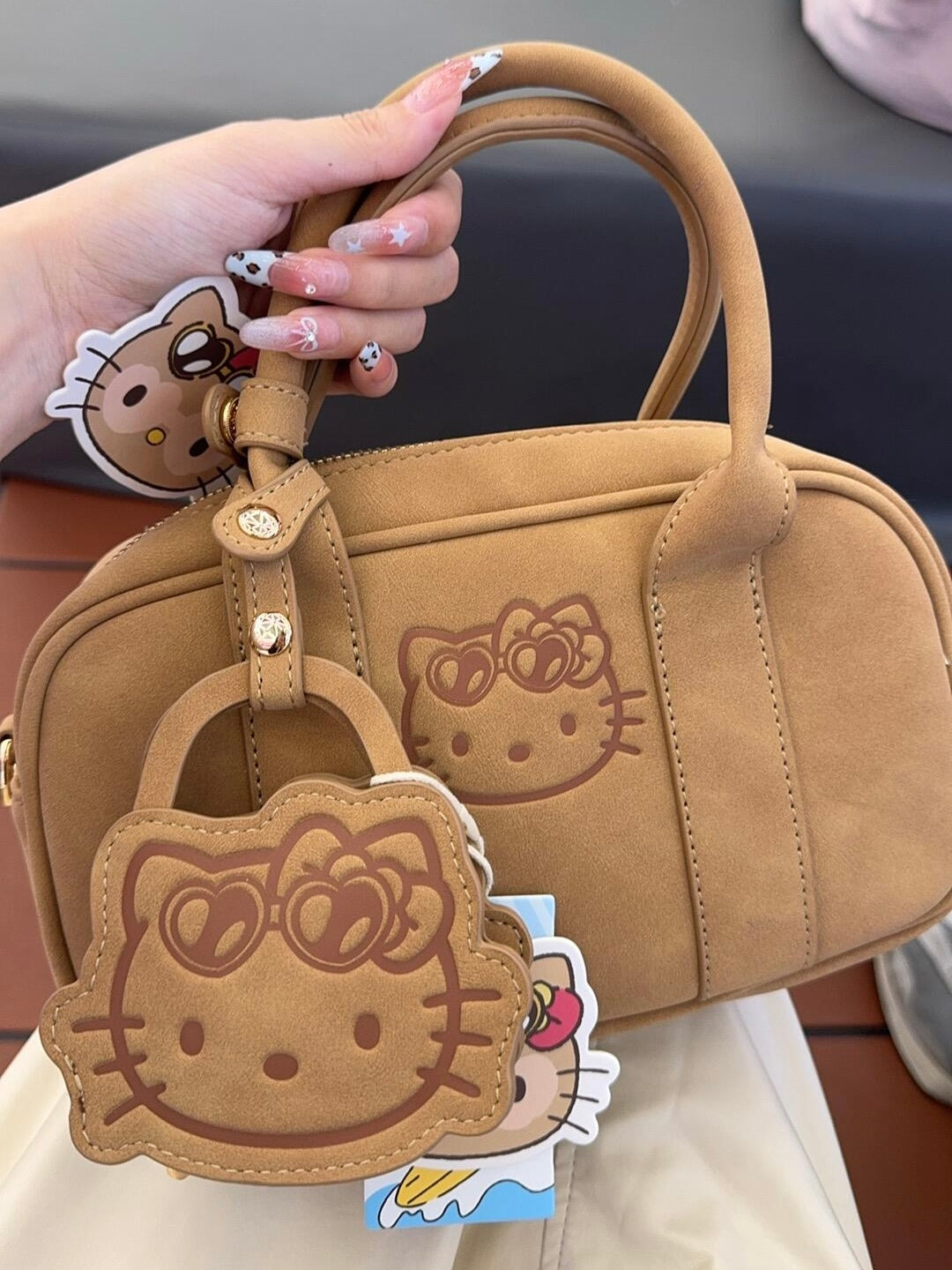 Brown Tanned Hello kitty Bag