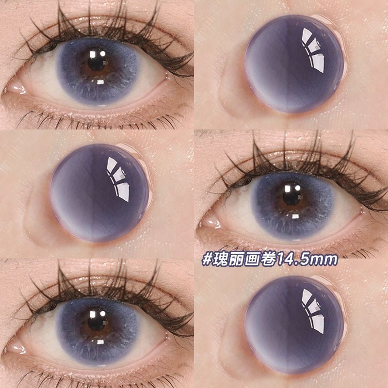Dreamy purple colored contact lenses