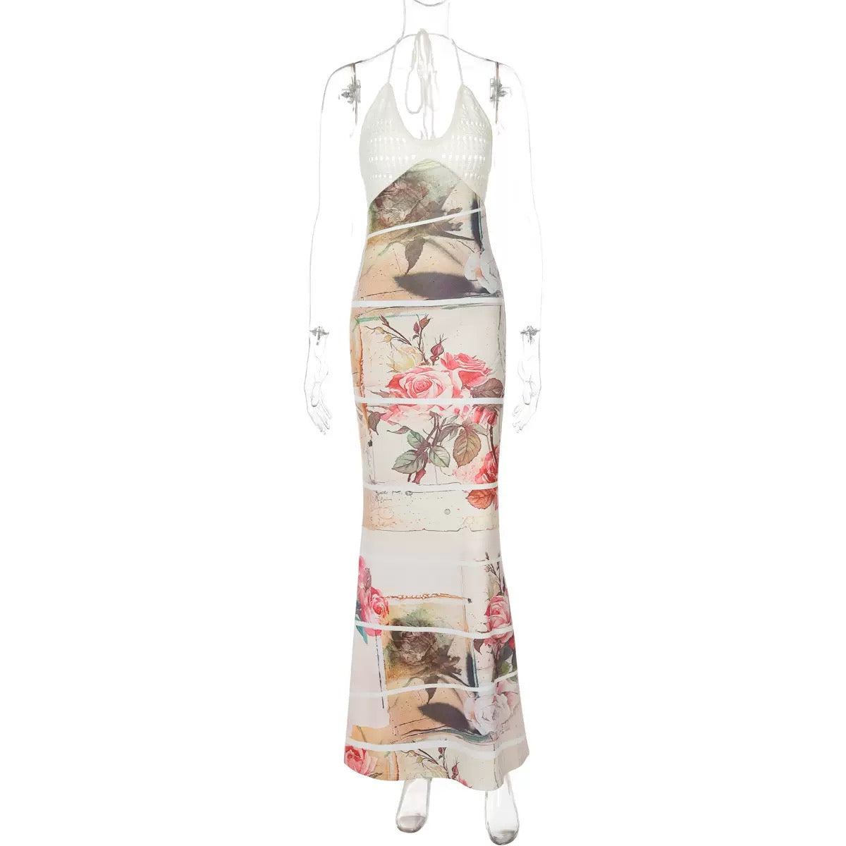 Flower print maxi dress