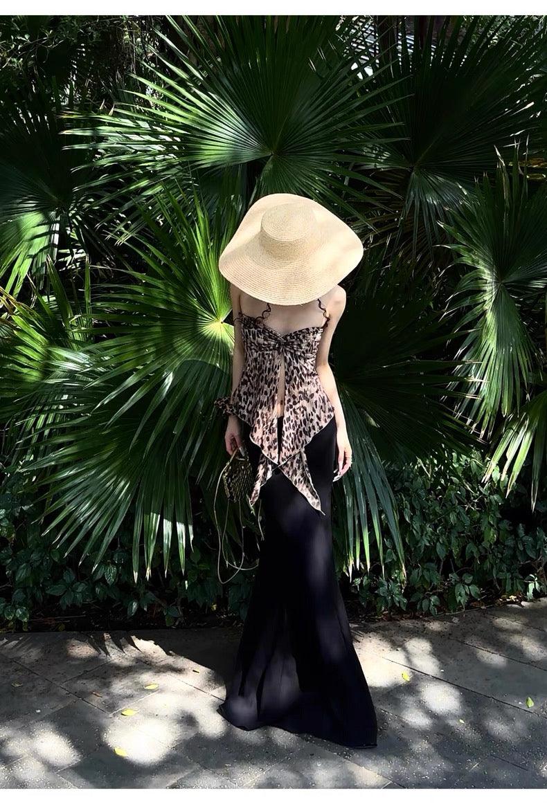 Black maxi skirt
