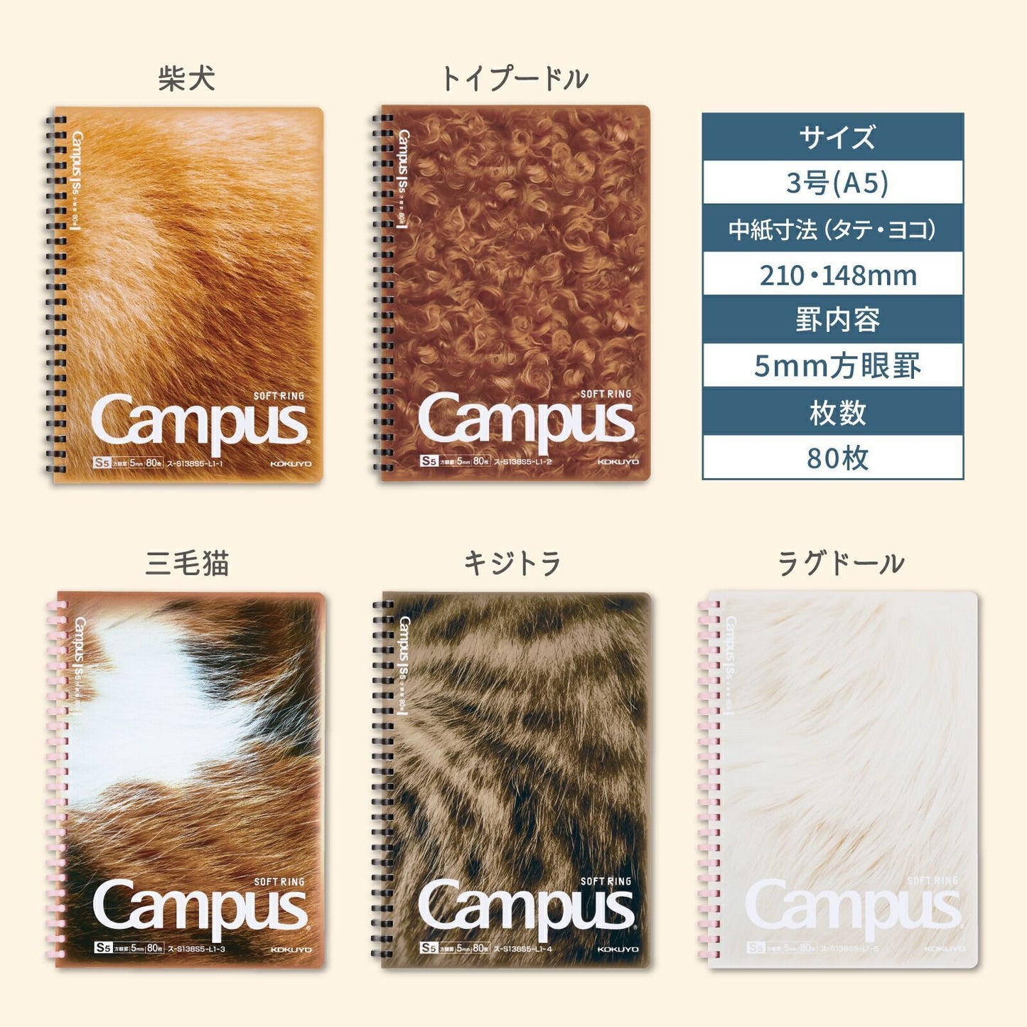 Cat's Ear Notes 5 Books Set