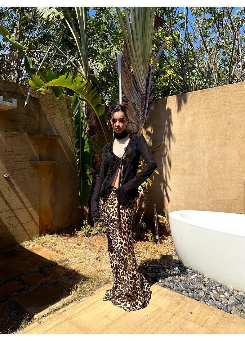 Leopard print skirt