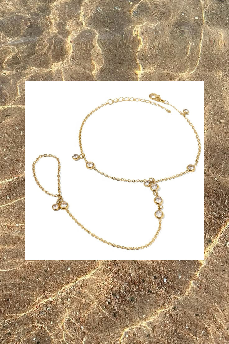 starfish Rings Bracelet 8 pieces Set