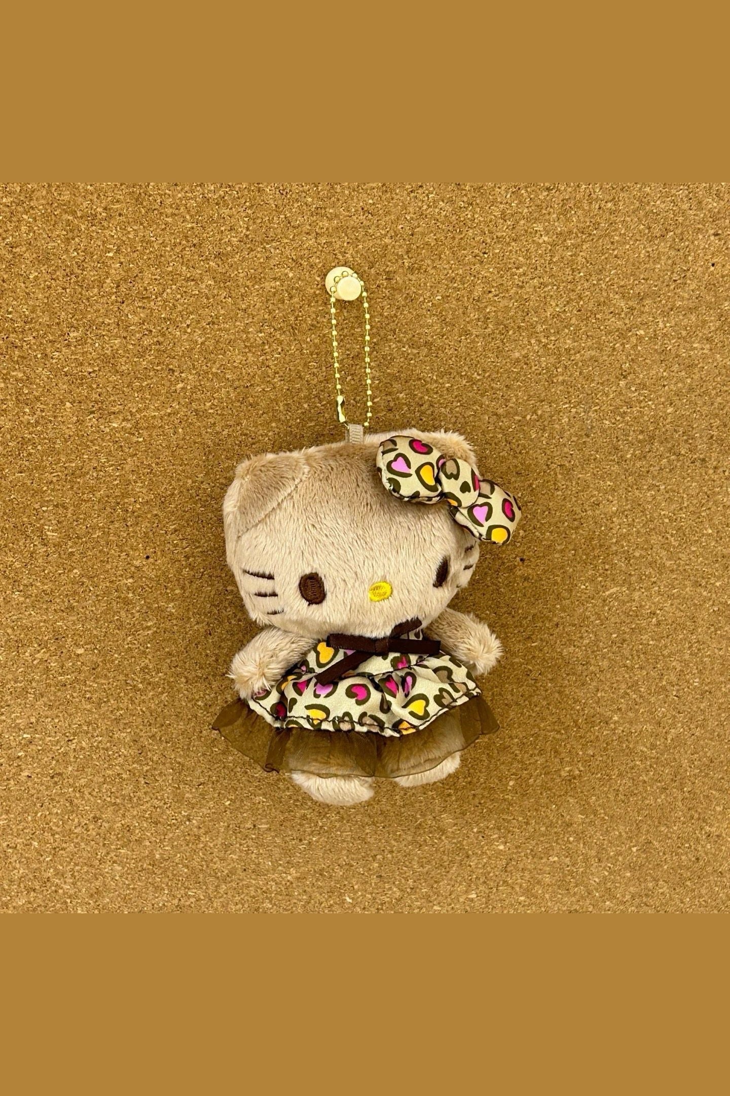 Leopard print Hello Kitty plush pendant