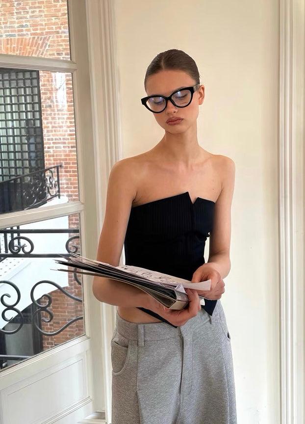 tube top pants set