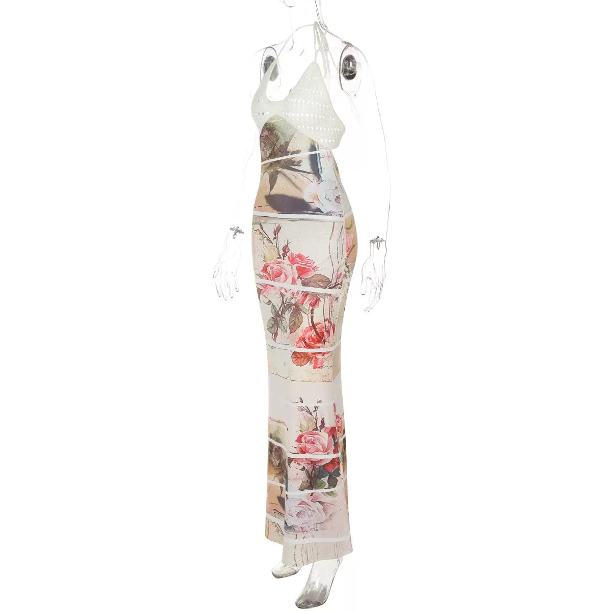 Flower print maxi dress