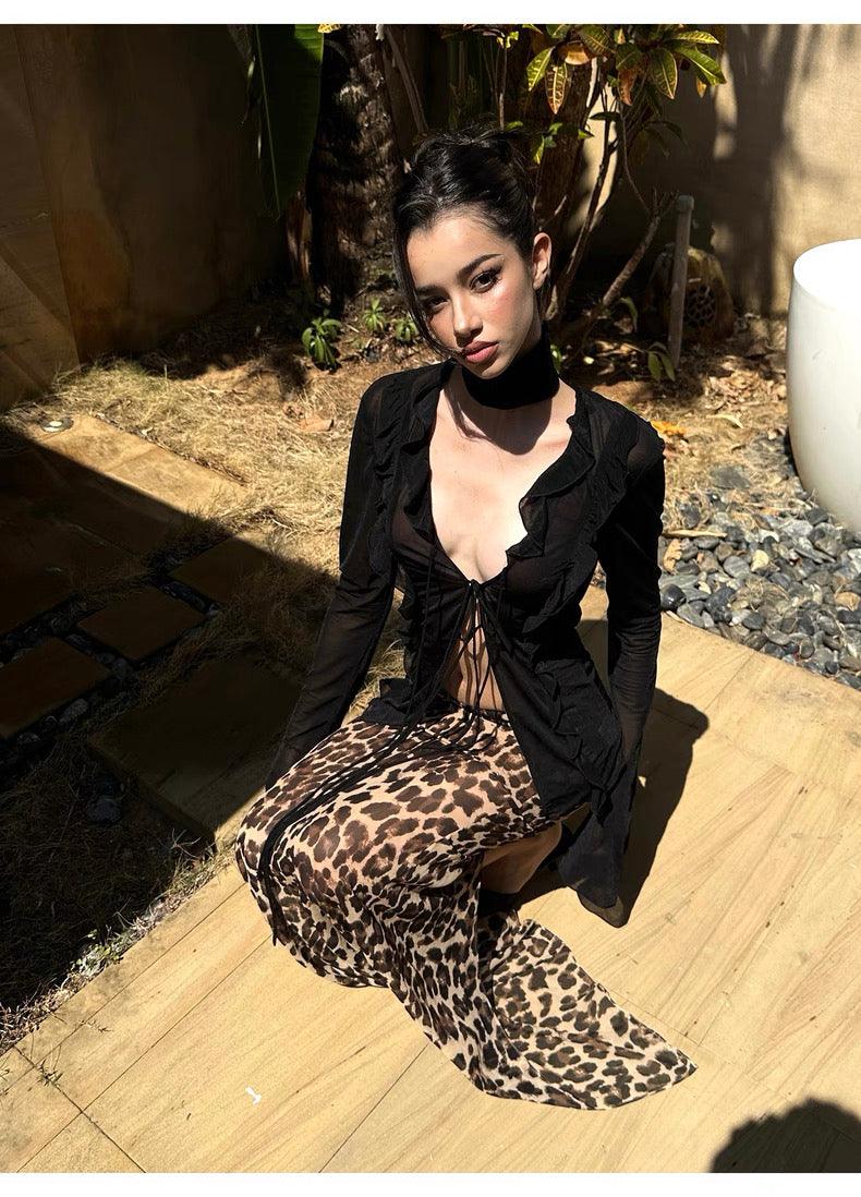 Black v-neck cardigan