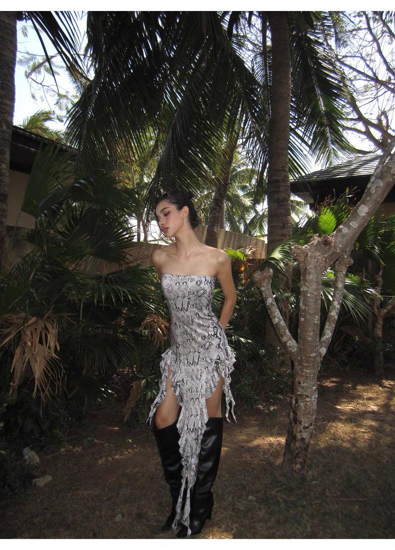 Snake tube top dress