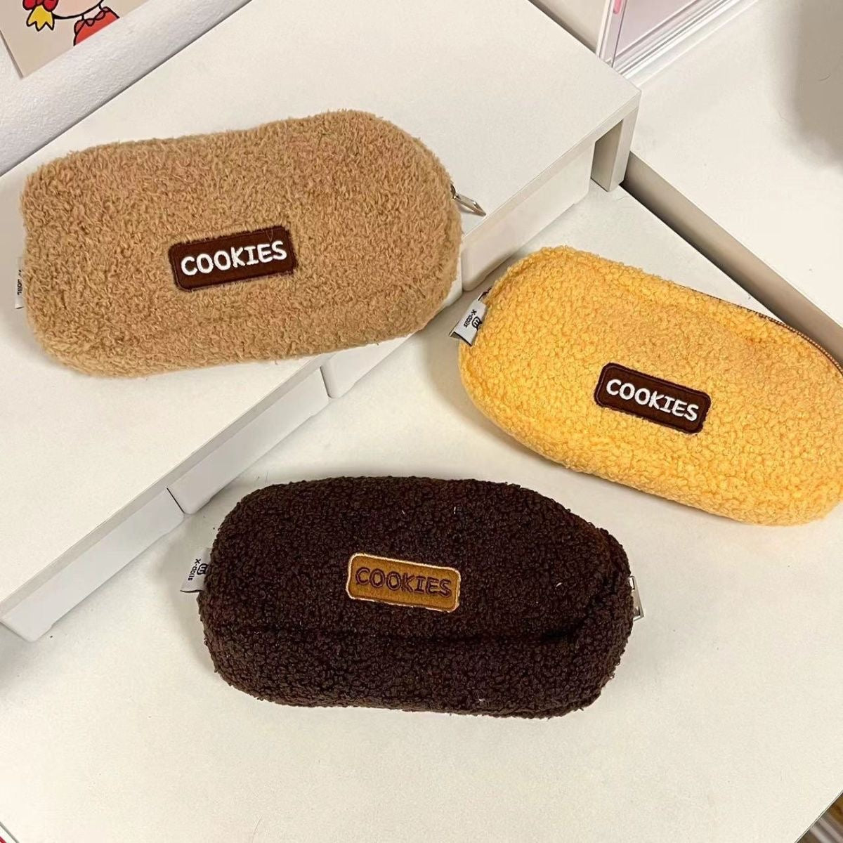 Cookie-shaped Pencil Case & Storage Bag