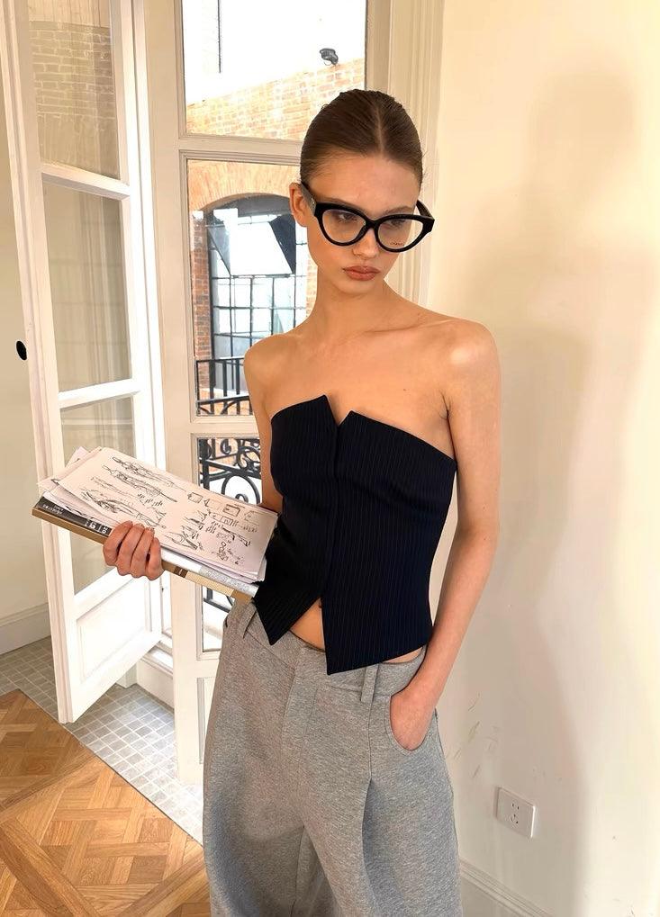 tube top pants set