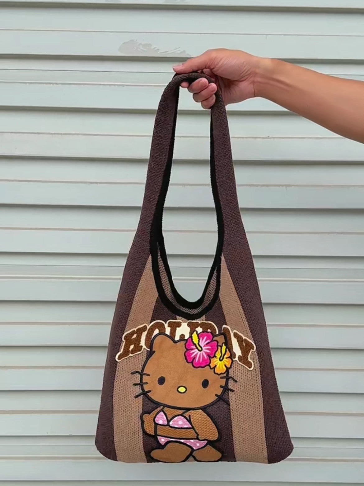 Hawaii Tanned Hello kitty Knit Bag
