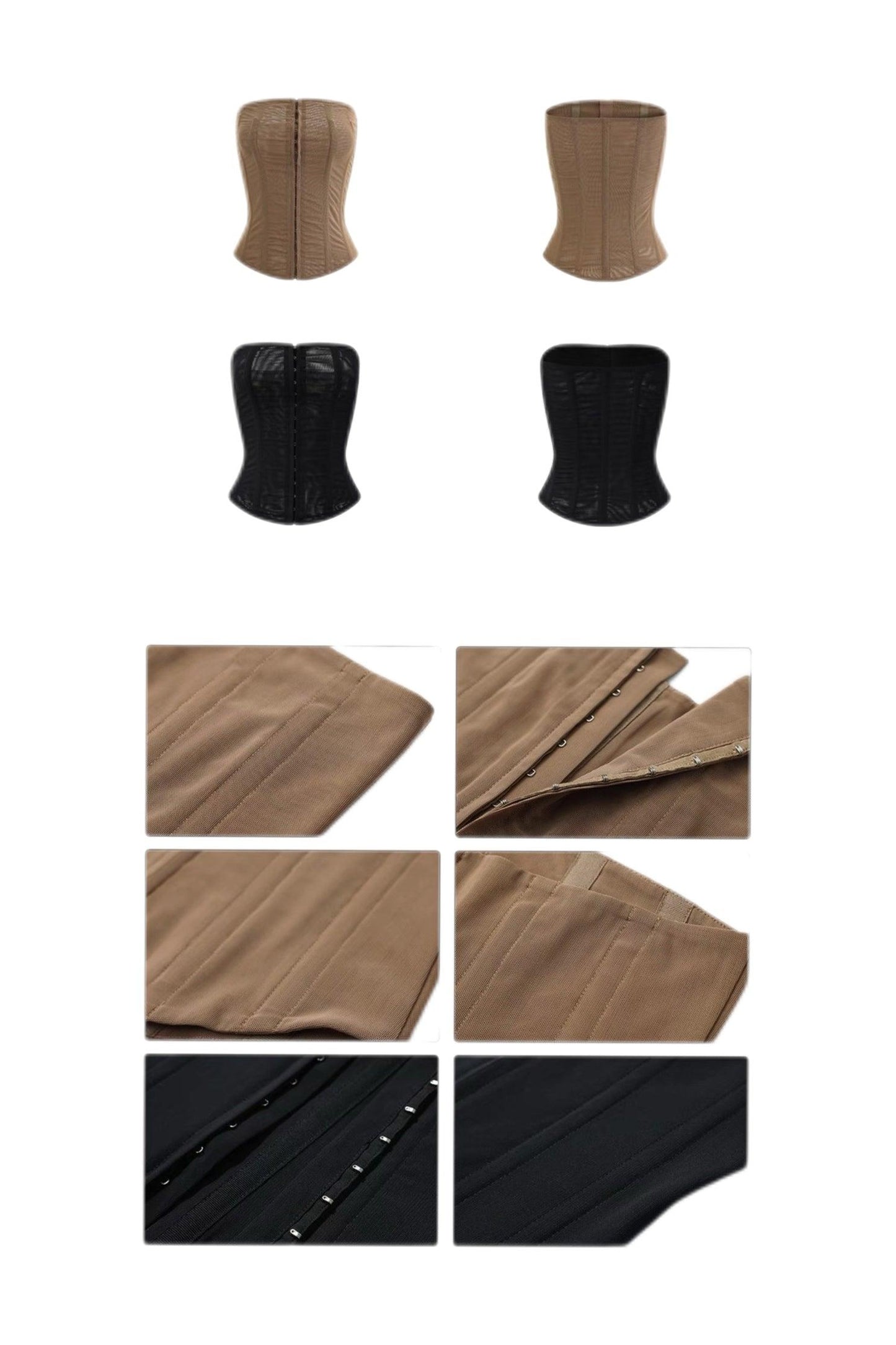 Mesh tube top black