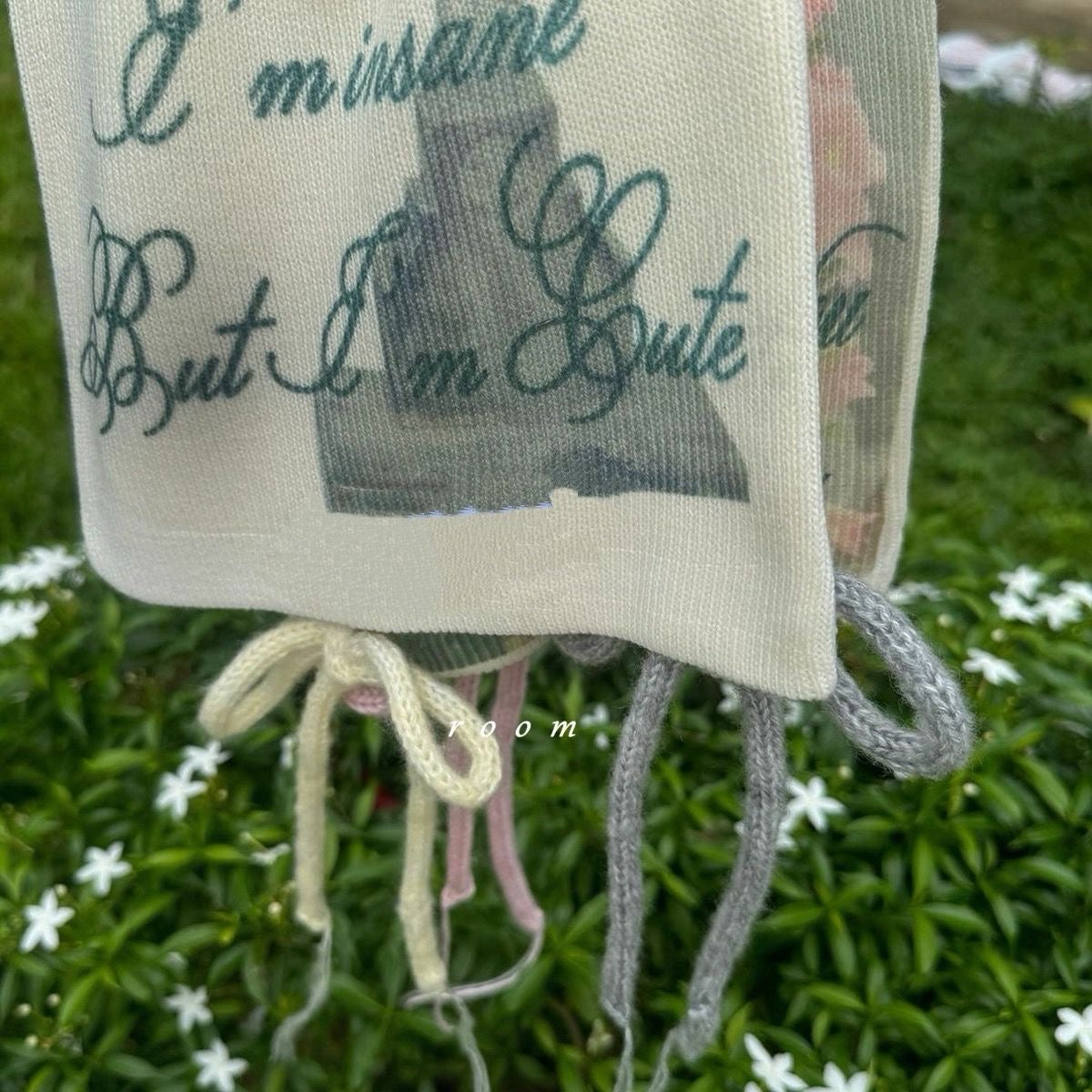 Rose Lamb Pattern Print Beanie