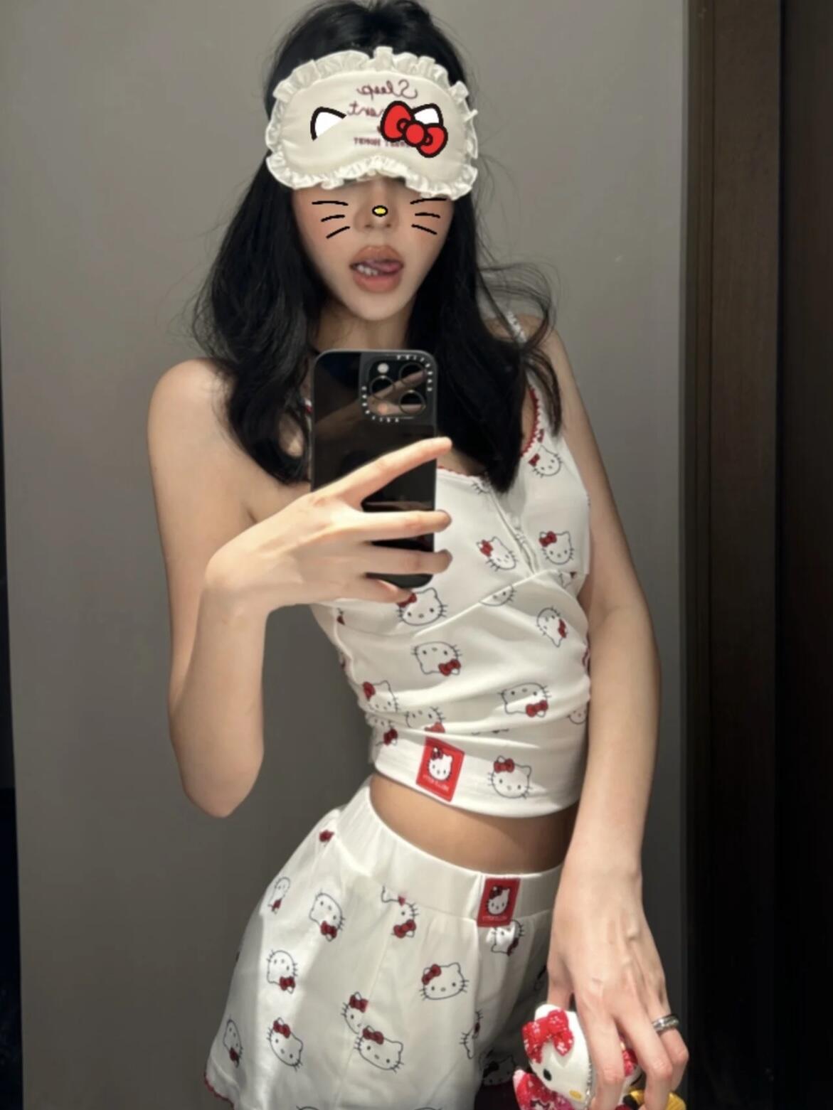Hellokitty cami shorts pajamas set
