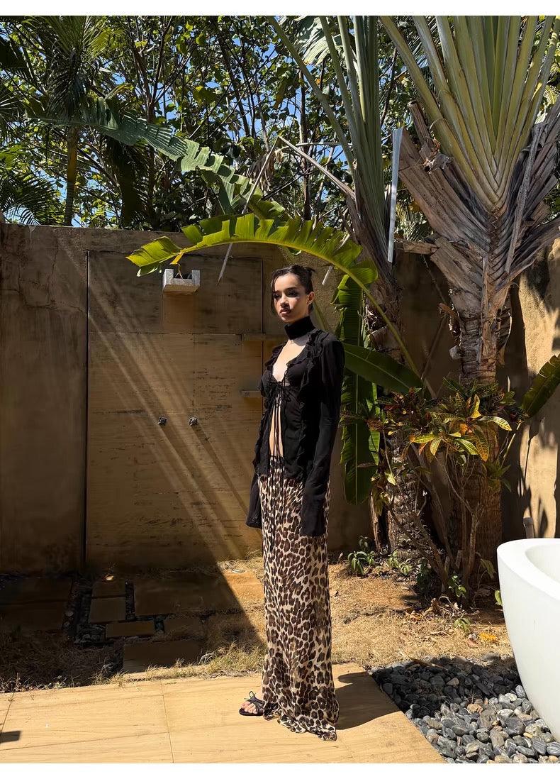 Leopard print skirt