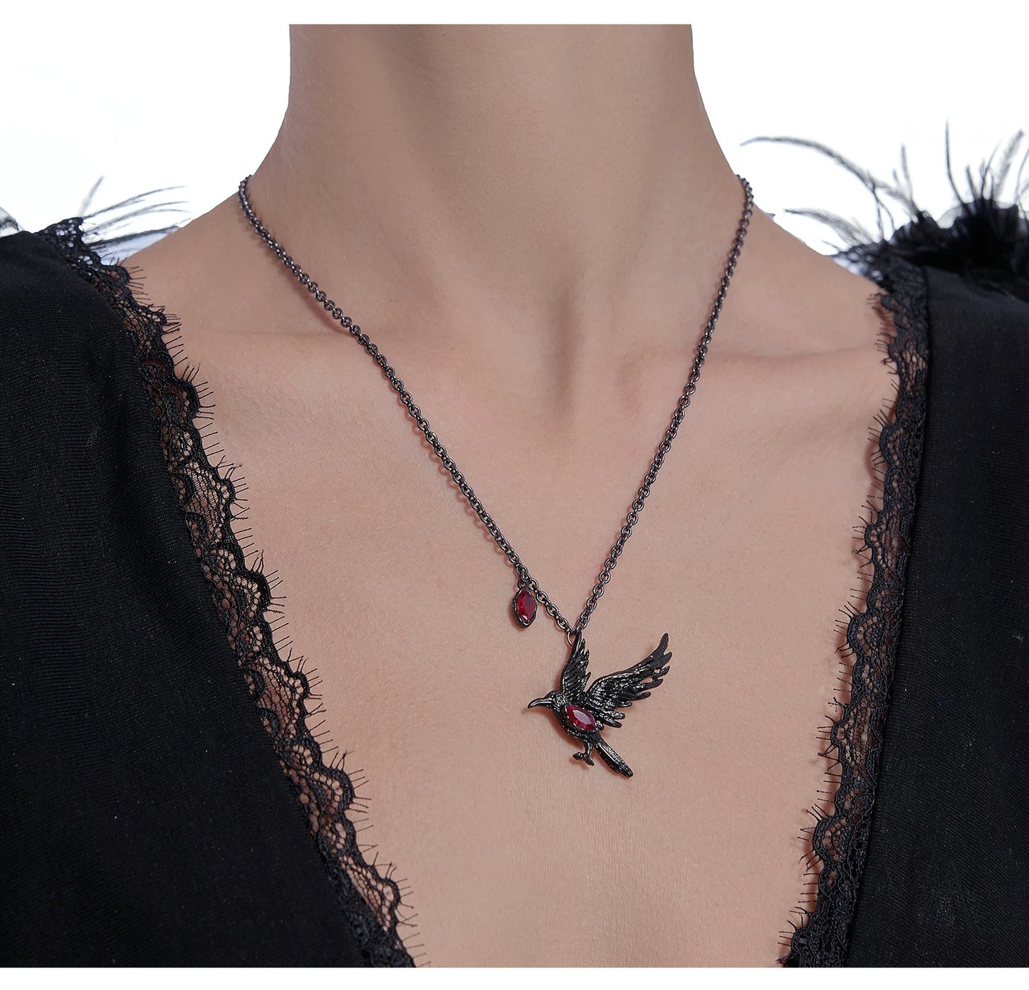 Qin Che Crow necklace