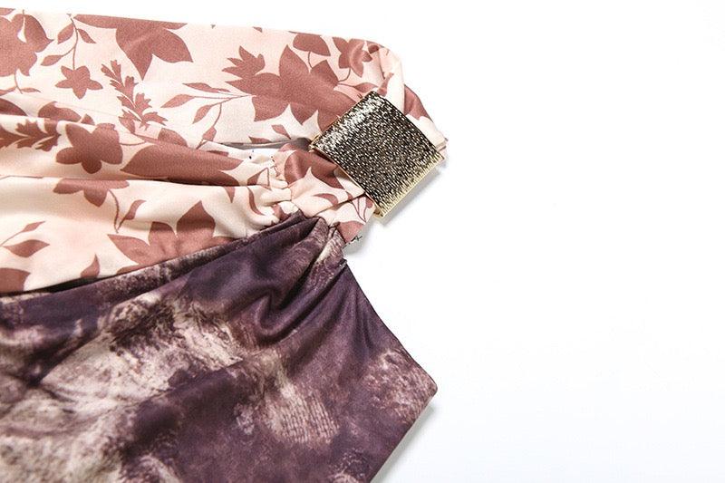print sexy maxi dress