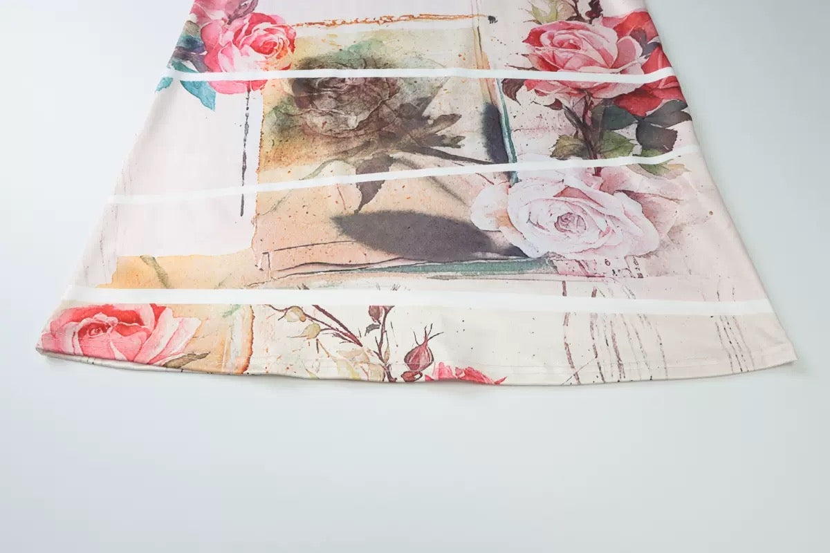 Flower print maxi dress