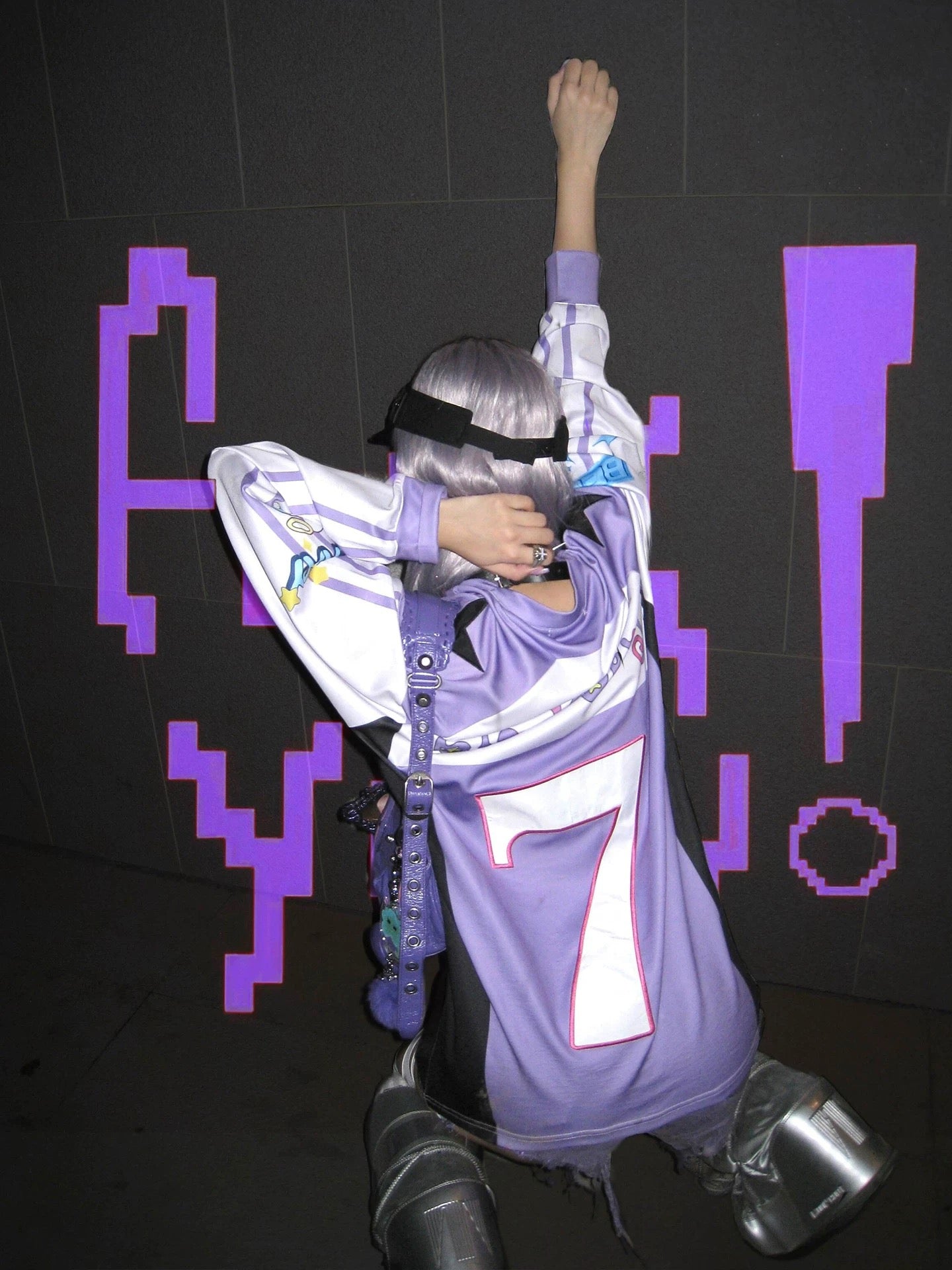 Purple anime girl jersey top
