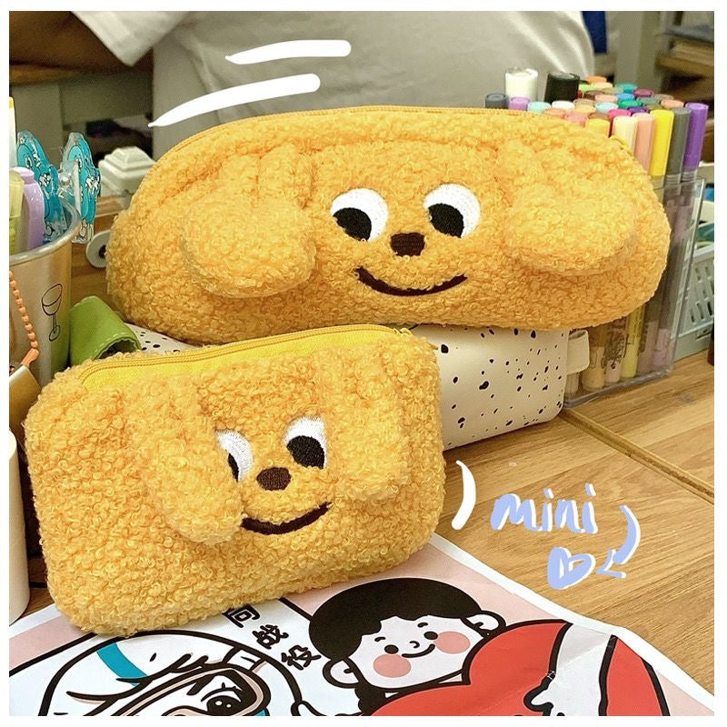 Kawaii Plush Dogs Pencil Case&Storage Bag