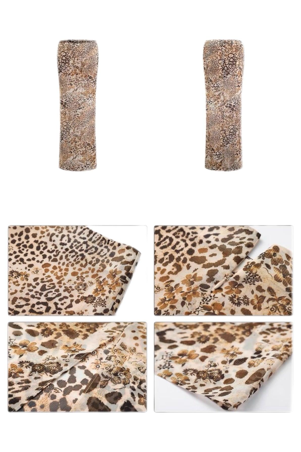 Snake print fishtail skirt