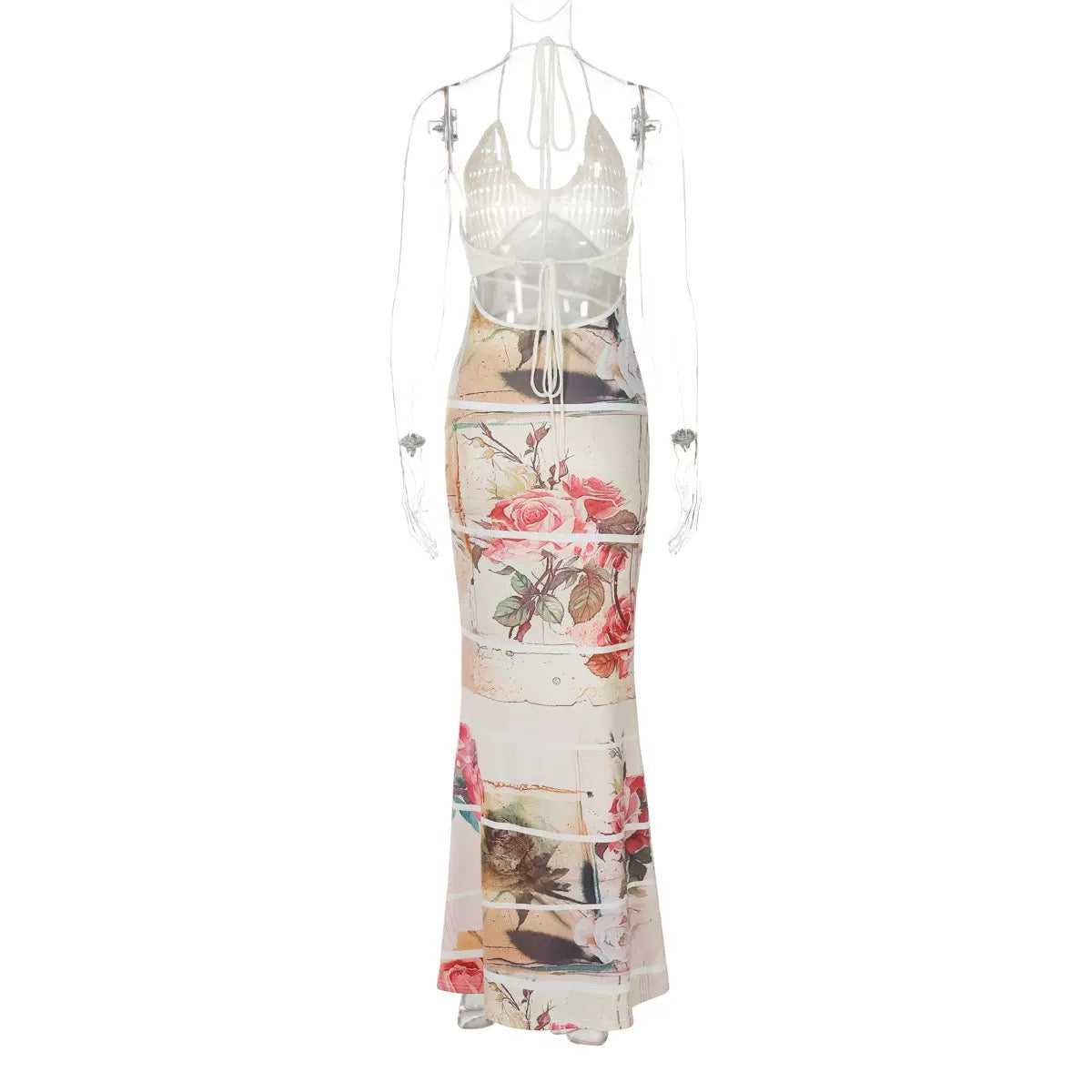 Flower print maxi dress