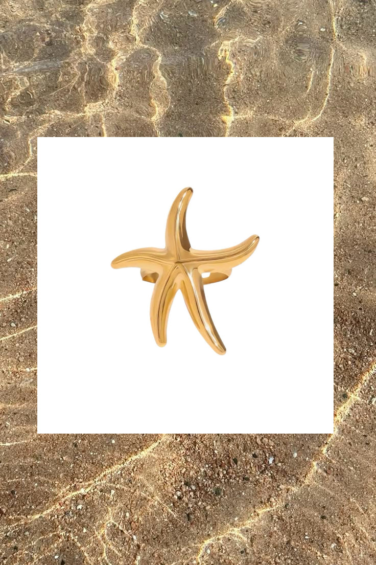 starfish Rings Bracelet 8 pieces Set