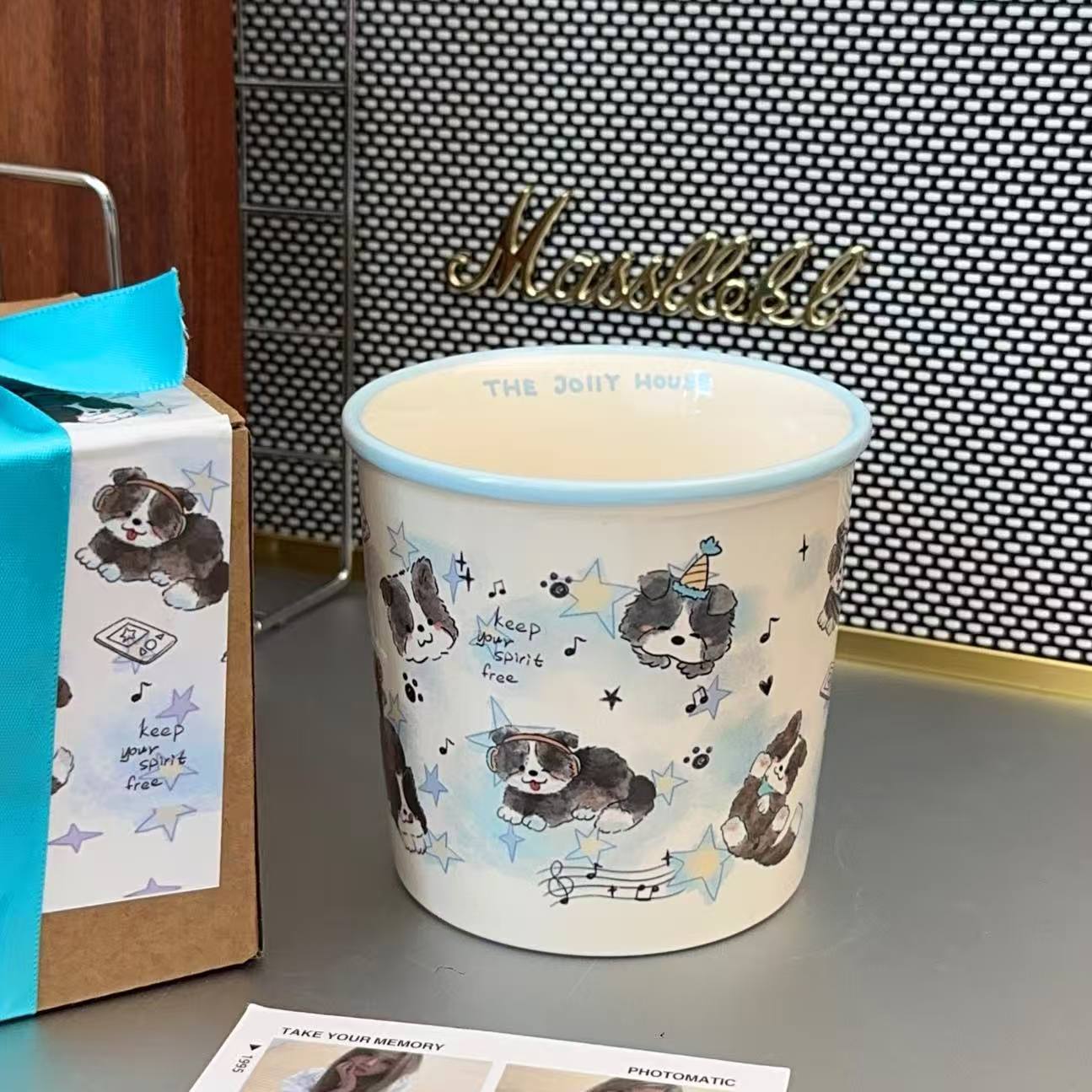 Striped Hello Kitty Ceramic Mug Gift Box