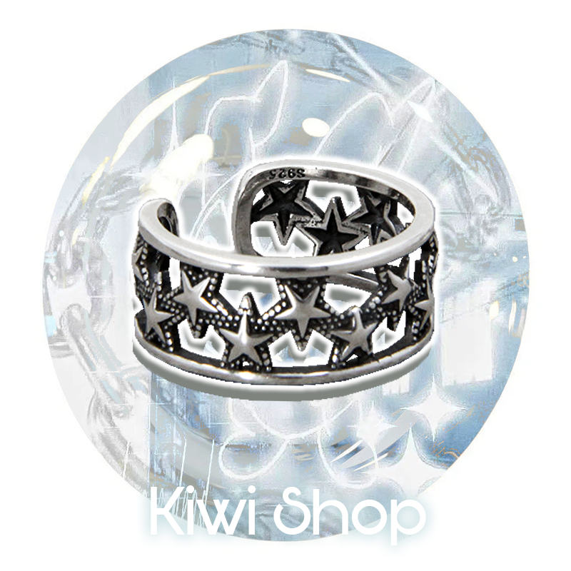 Retro Star Ring Dark Punk