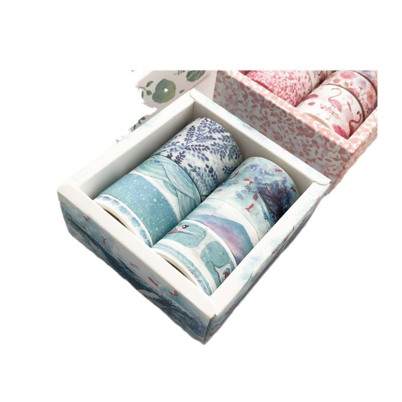 Washi Tape Set - 8 Rolls Plant Cartoon Pattern
