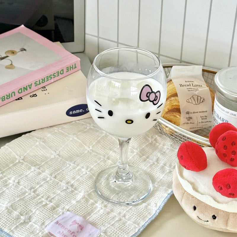 Hello Kitty red wine glass