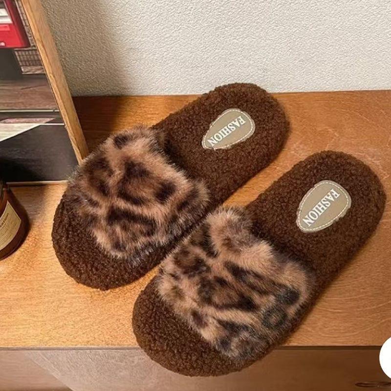 Brown Hello Kitty Plush Slippers