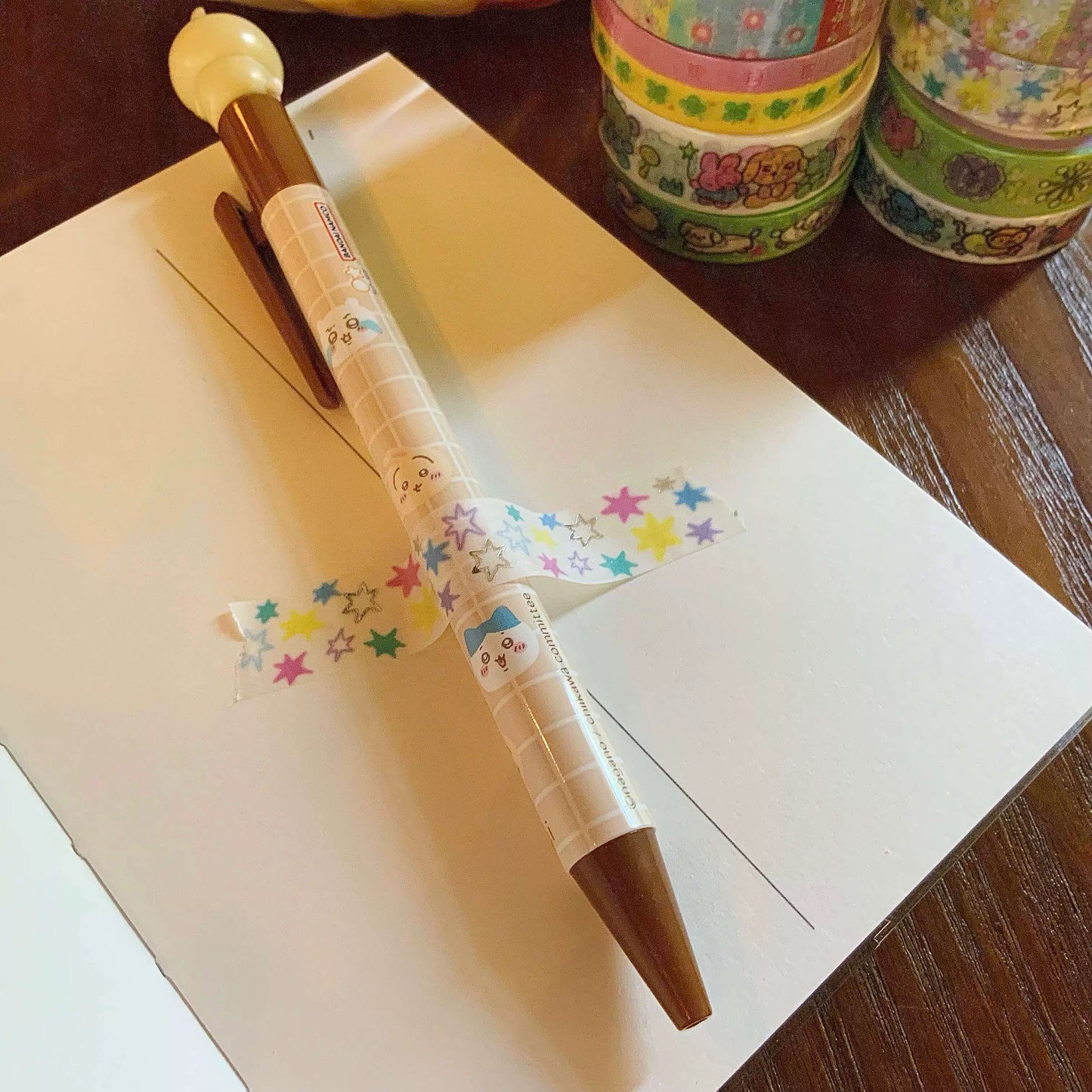 Showa puppy floral strip paper tape