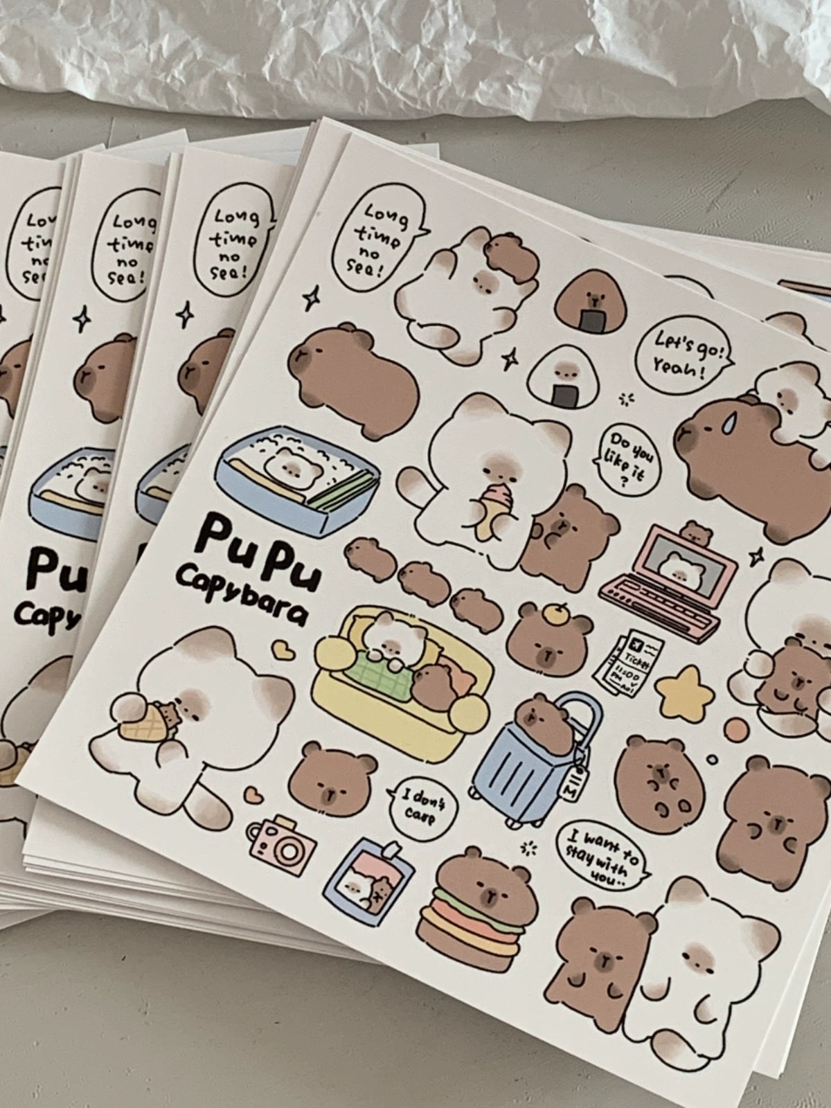 【 BlueMoonXRobobo 】 Capibala Sticker Handbag Material