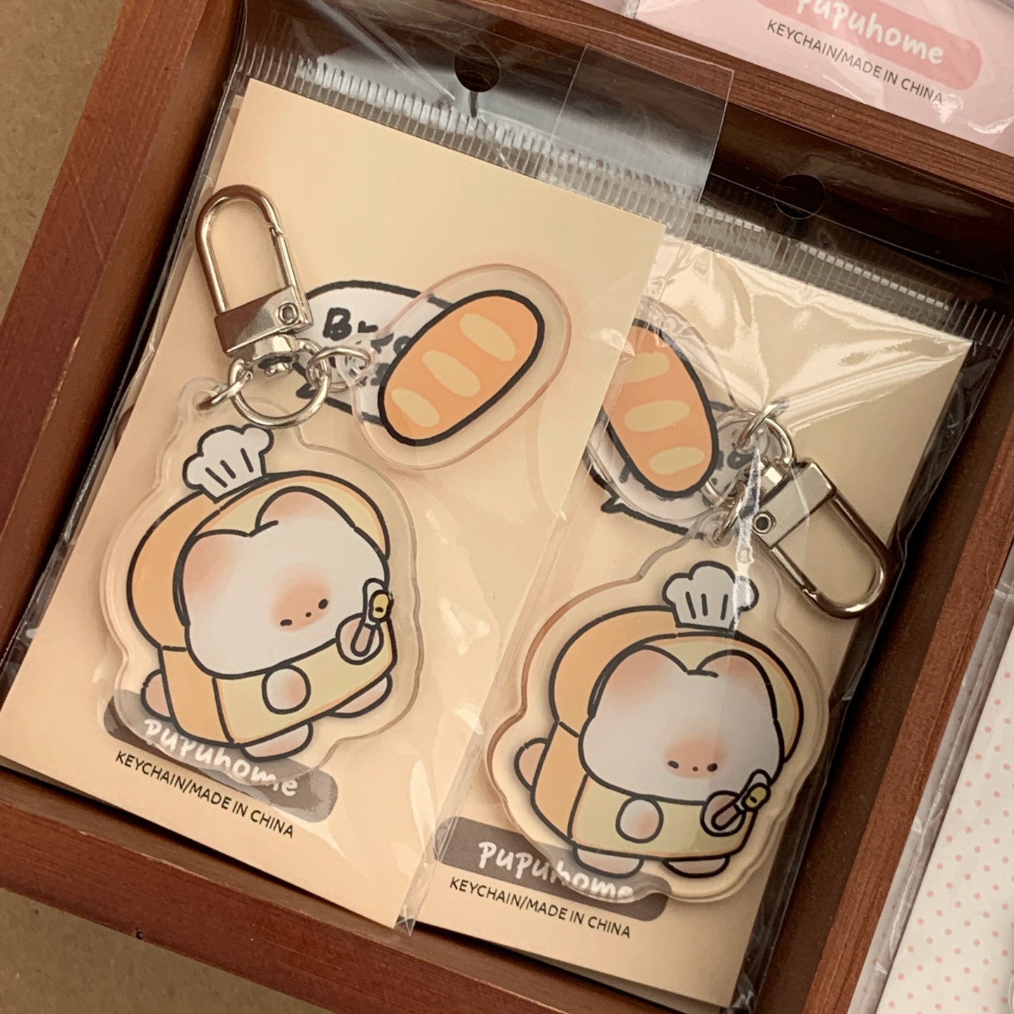 Mantou Cat Pupu Acrylic Keychain Cute