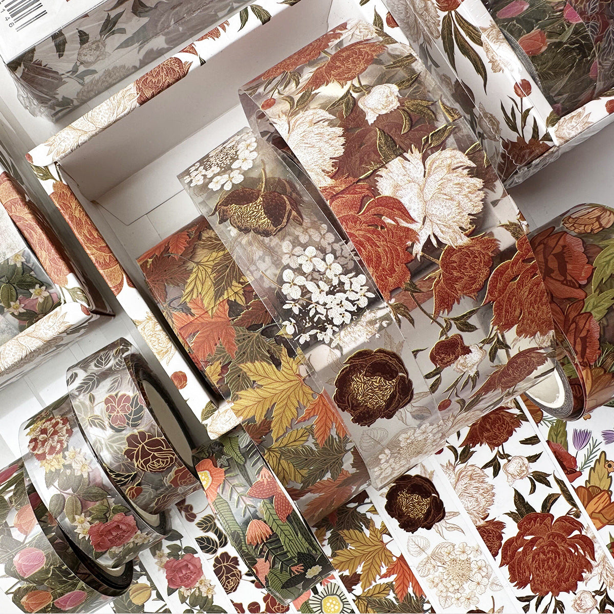 8 transparent combination antique style tent tapes