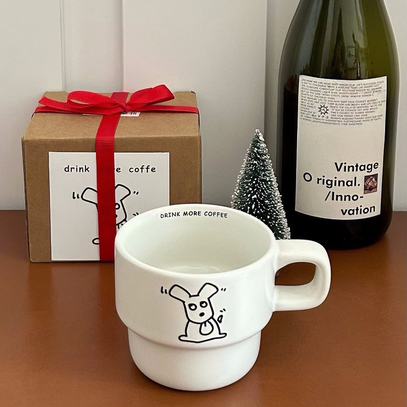 Cute cartoon dog mug gift box set