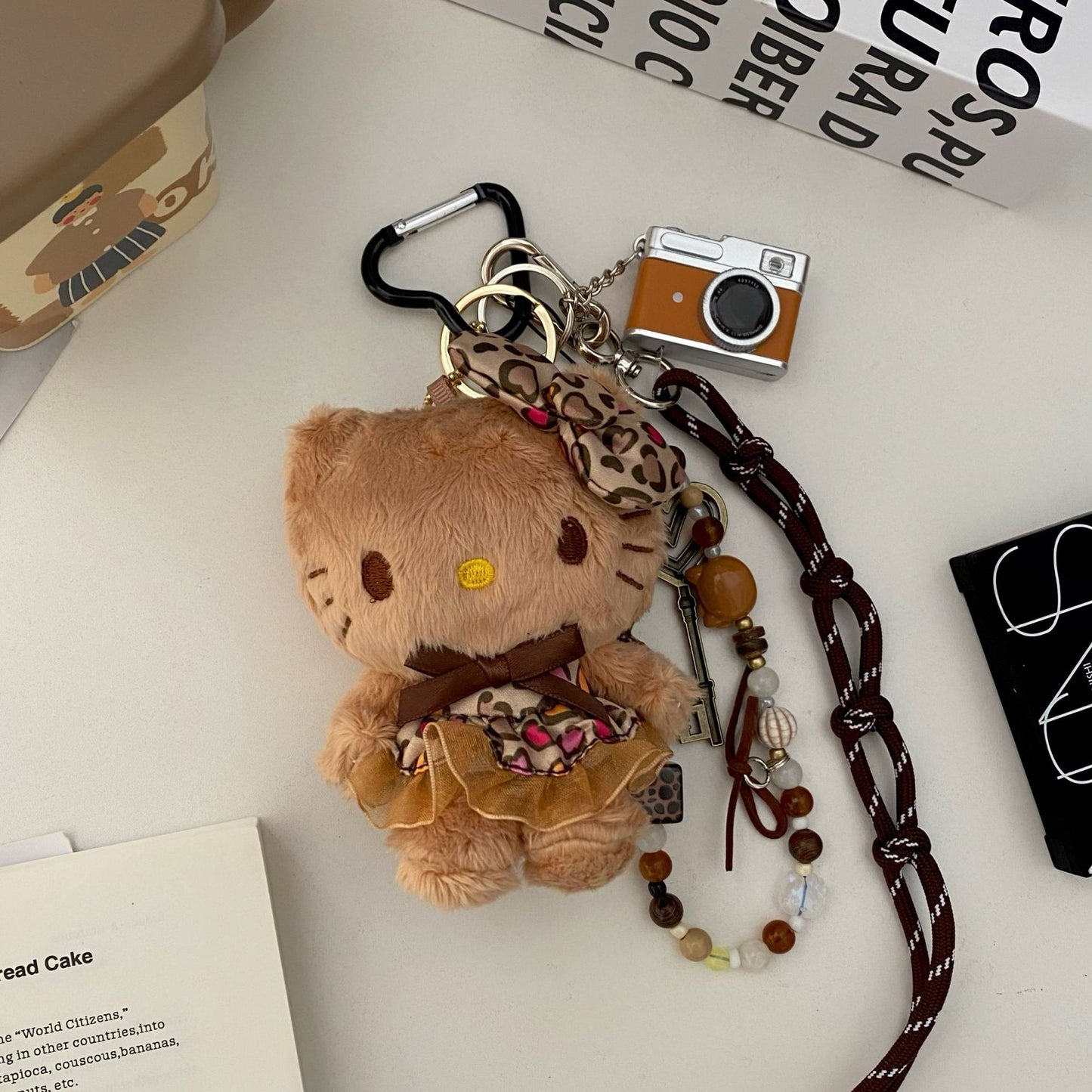 Coffee Brown Hellokitty Plush Charm