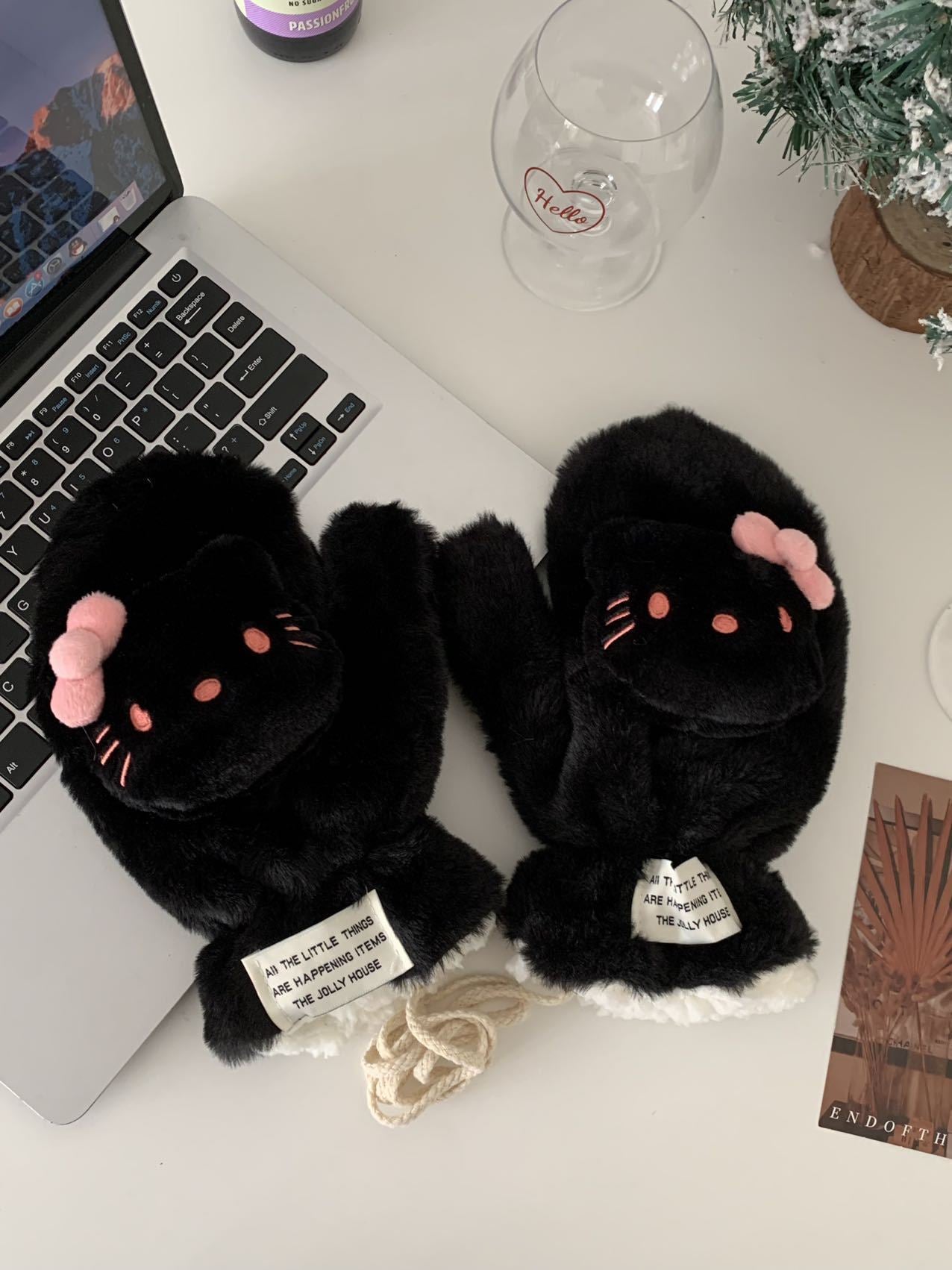 Hello Kitty plush gloves