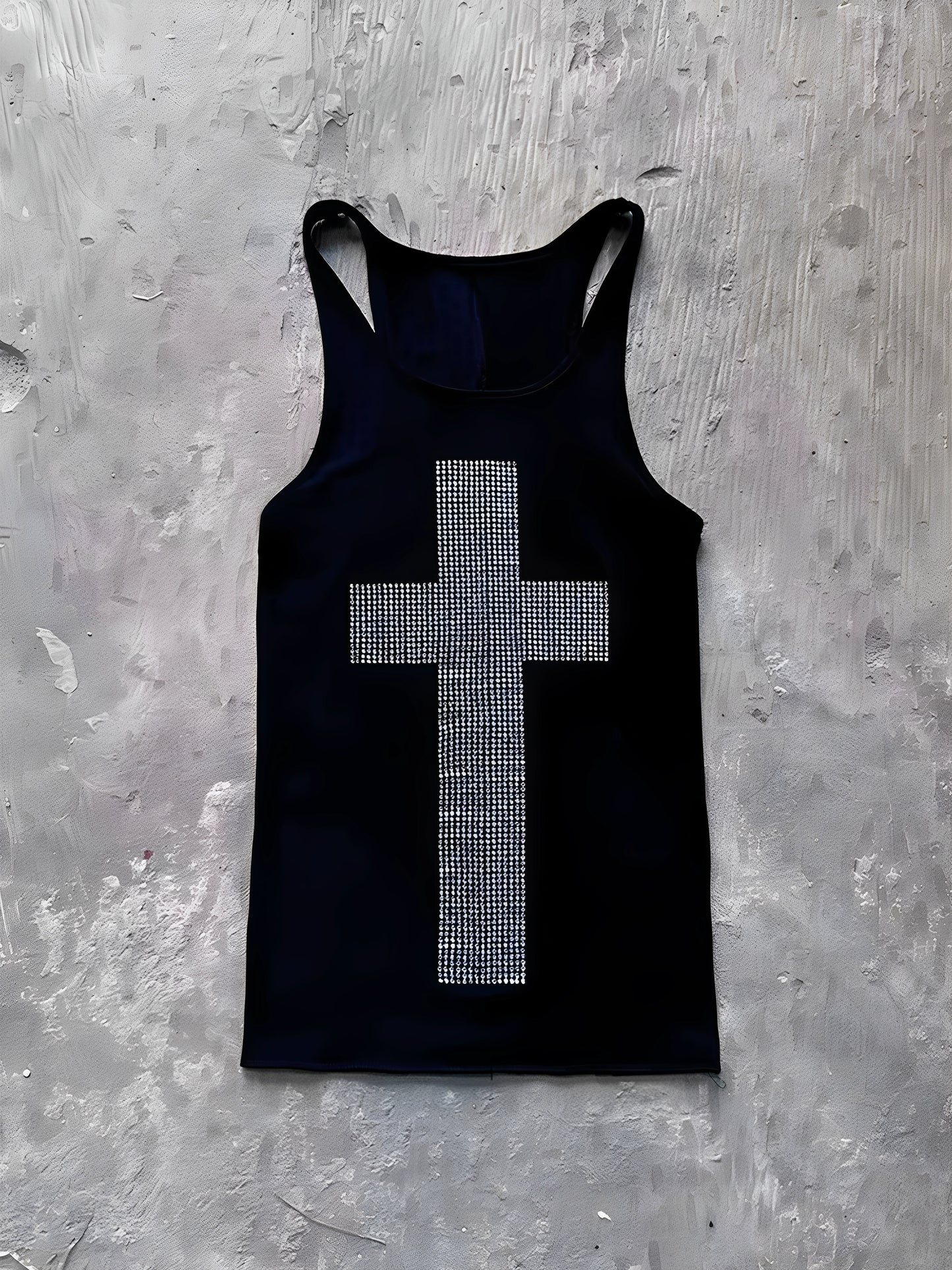 Rhinestone Cross Vest