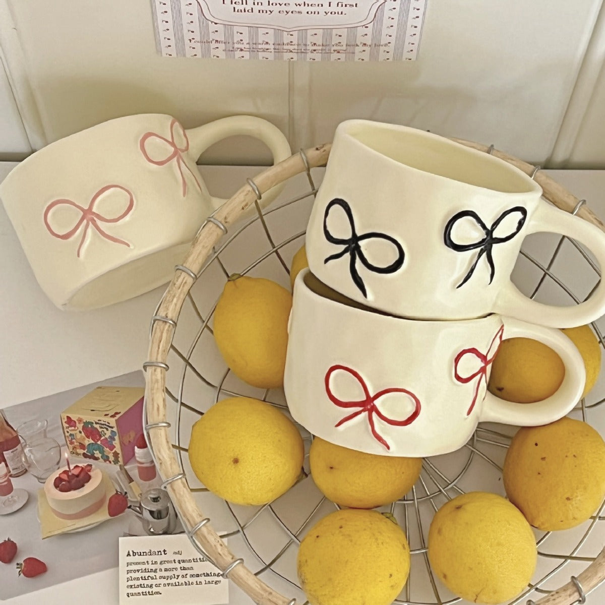 Bow tie mug gift box set