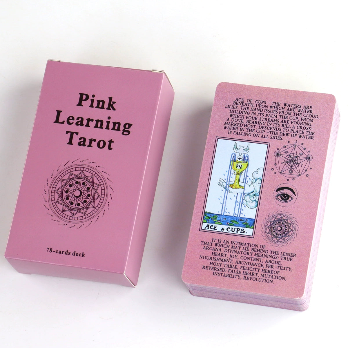 78 pink learning tower cards with symbolic meanings