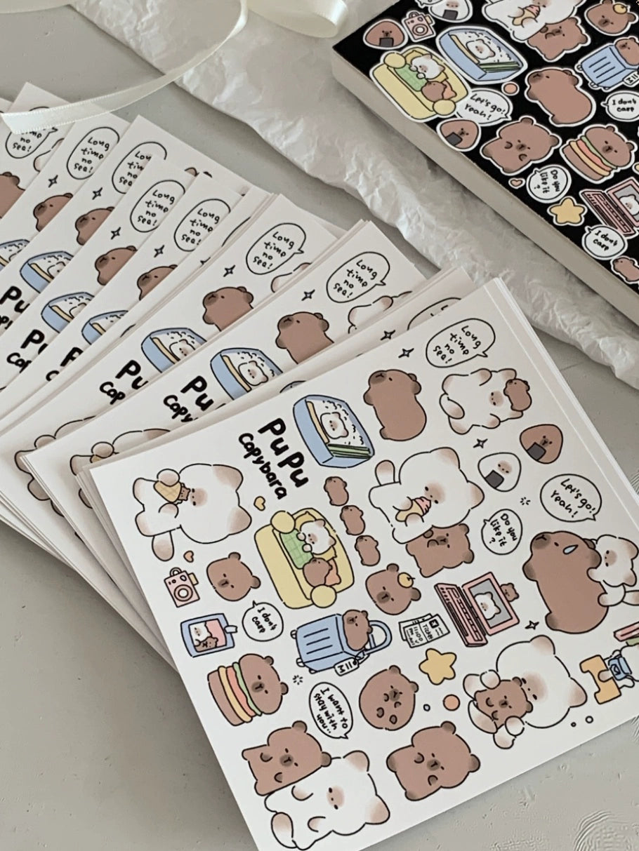 【 BlueMoonXRobobo 】 Capibala Sticker Handbag Material