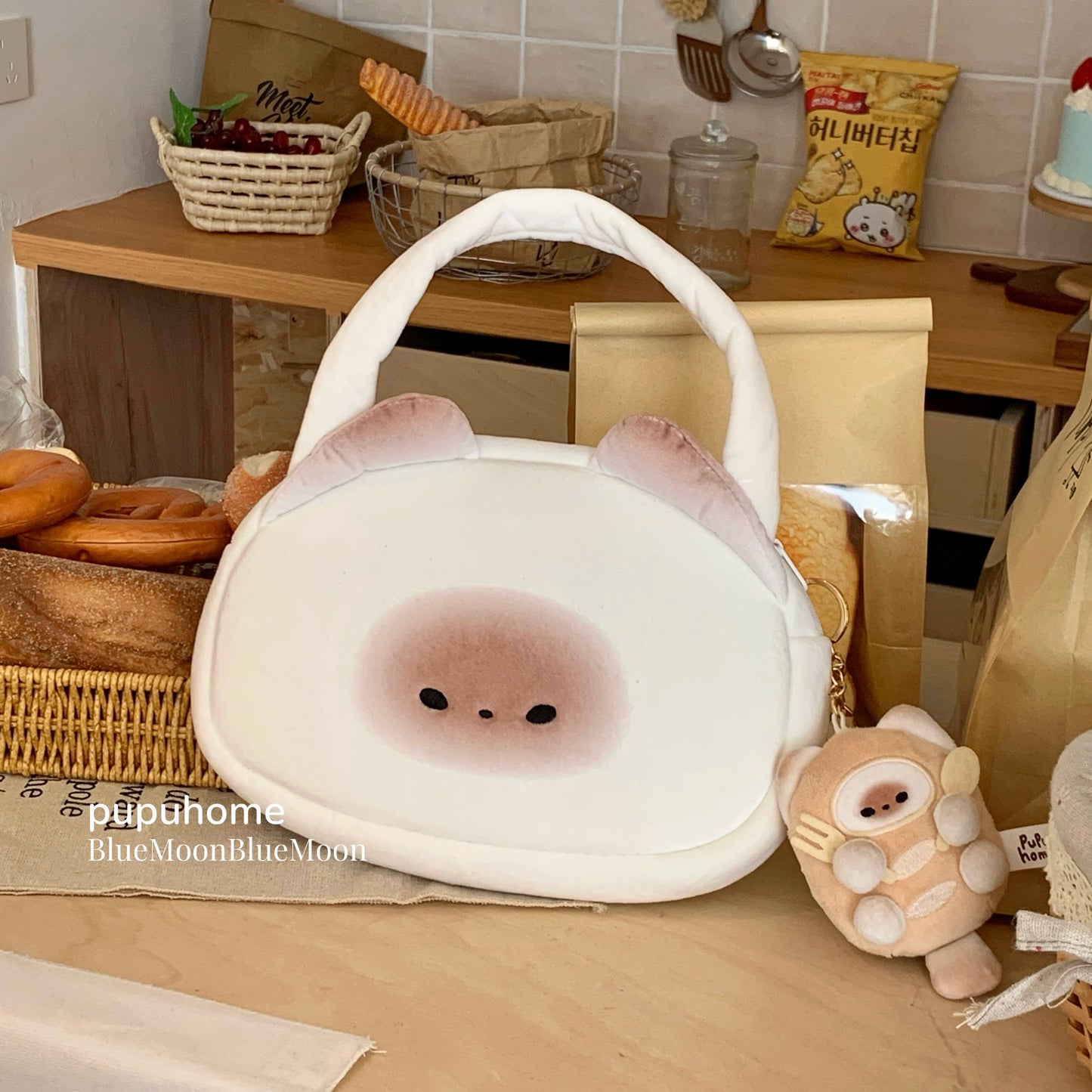 Mantou pupu small handbag plush